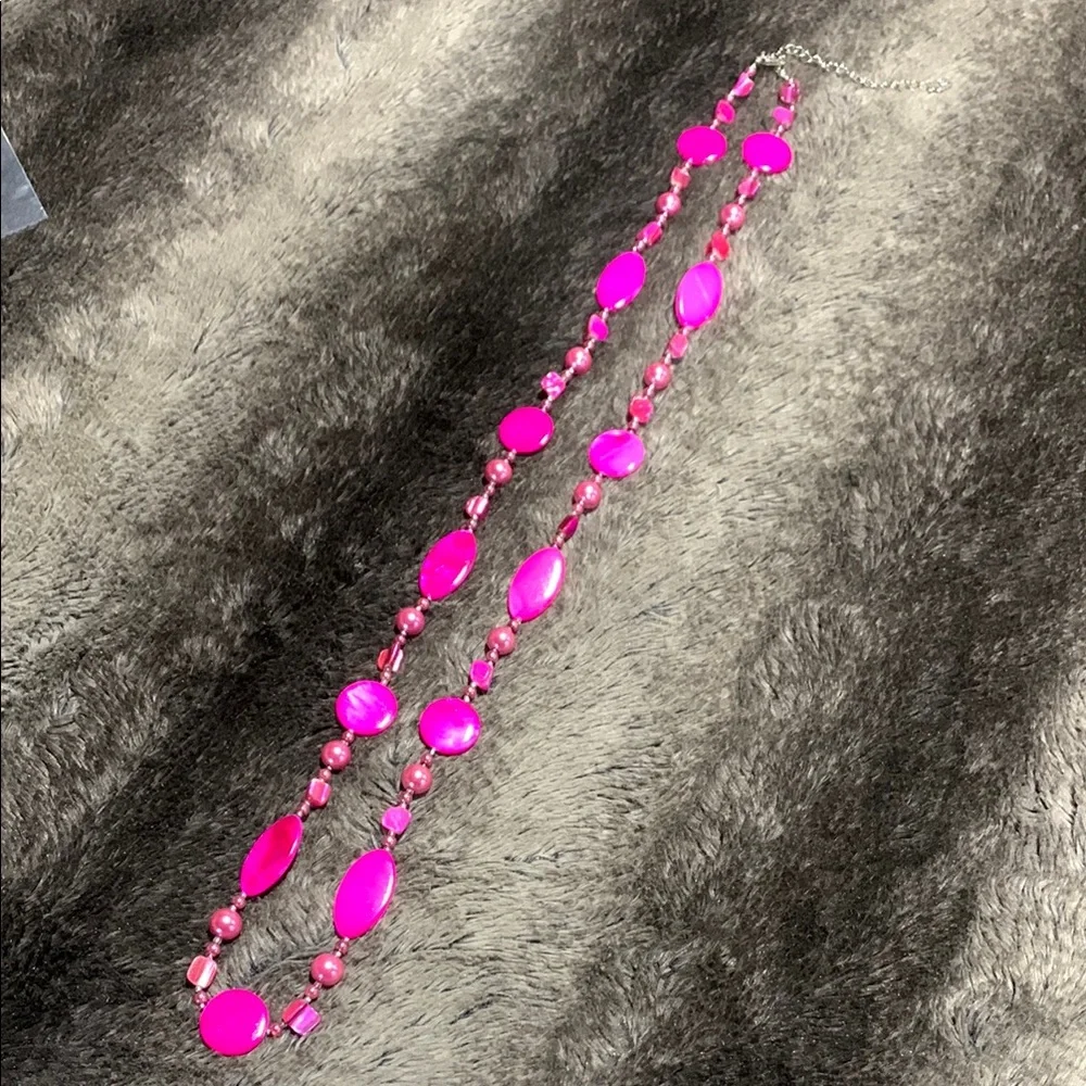 Elegant Pink‎ Beaded Necklace 8078